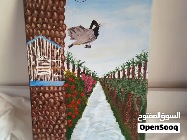 لوحه قماش للاقتناء لوحه قطنيه بالوان اكريلك