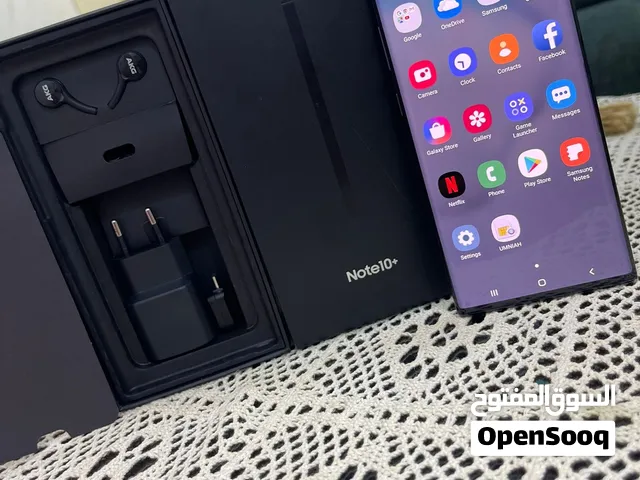Samsung Note 10 plus  رام 12 وذاكره داخليه 512 ... الجهاز مخزن معه كامل ملحقات الشركه
