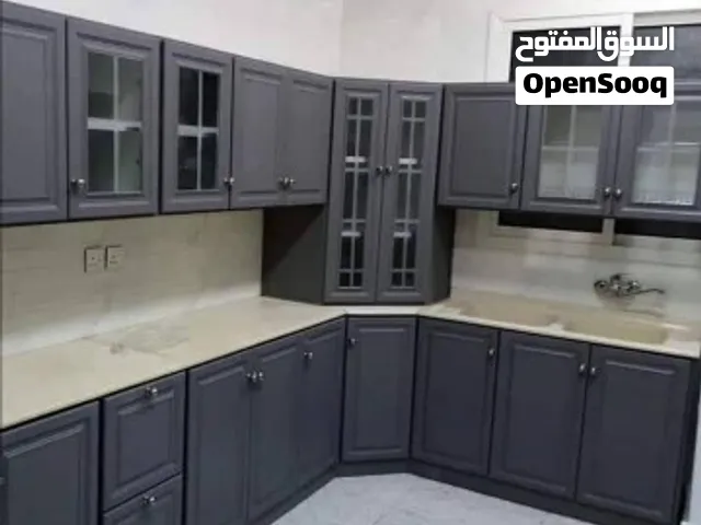 مطابخ جديده تفصيل وجاهز حسب الطلب صاج المنيوم الماني3 ميلي جاهز  مقاس 5 متر و 60 سم رخام طبيعي