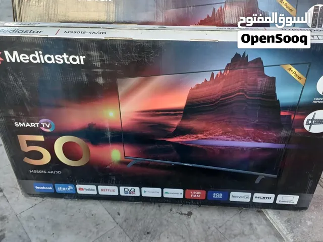 شاشة ميديا ستار 50 إنش 4K Smart TV – شاشات سمارت بس 199 دينار