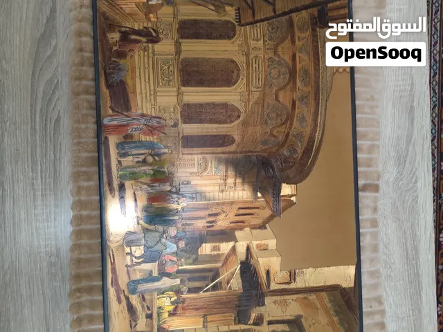 لوحة نحاس محفورة سبيل طوسون باشا بالقاهرة - عمل الفنان الشامي عمرها اكثر من 50 سنه