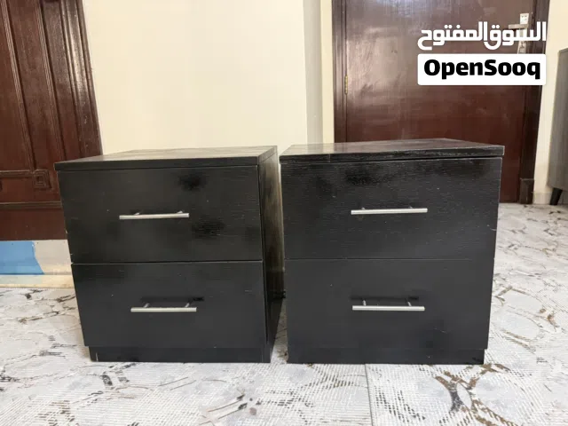 2-Piece Bedside Tables – Modern Black  Excellent Condition