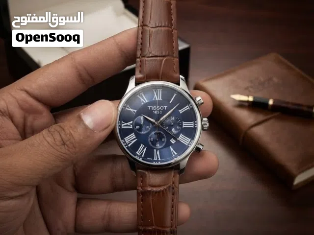 New tissot men's leather watchساعة تيسو الجلدية للرجال