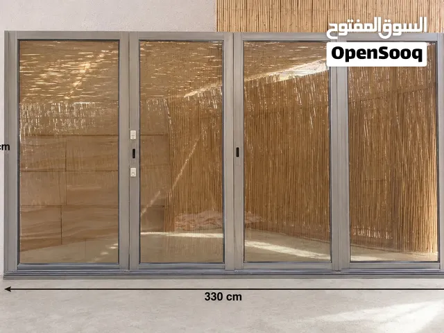 واجهه المنيوم. ثقيل  قزاز دبل كامل  اغراضه  حلق منخلين   قياس 3.30/200