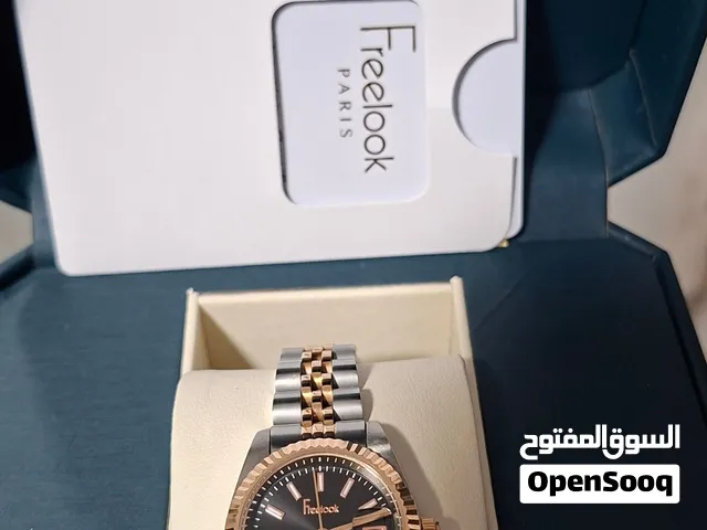 FREELOOK - FL.1.10214 - Silver and Rose Gold Women Watch with Black Background