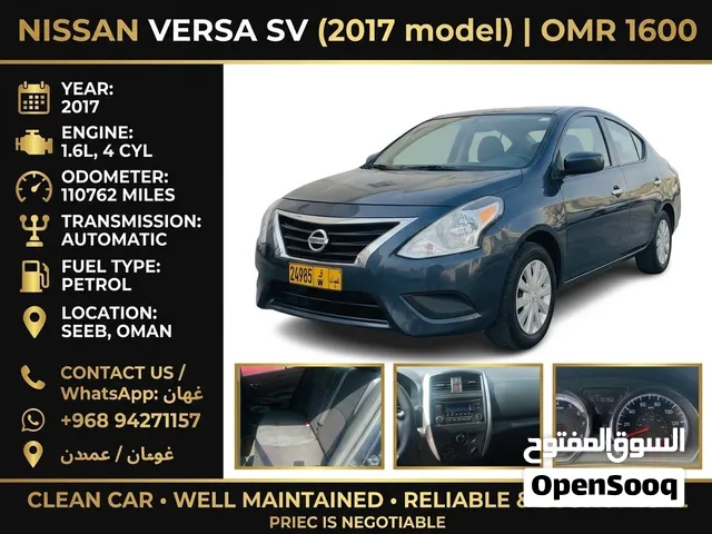 2017 Nissan Versa SV For Sale