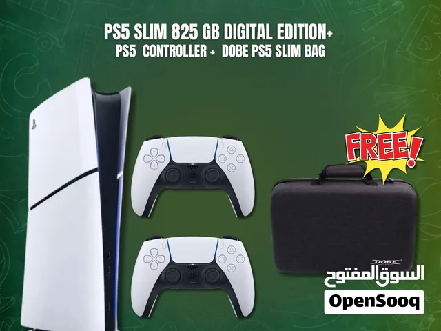 PS5 Slim 825GB Digital Edition + Dual sense Controller and Bag (Middle east version)