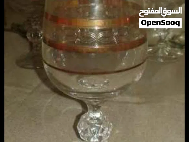 طقم سفره أمريكى وكاسات ودورق كريستال
