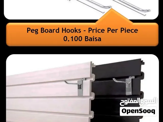 PVC PEG BOARD & PEG HOOKS FOR RETAIL STORE DISPLAY