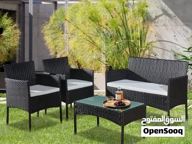 مجموعه كراسي الحديقه والبلكونات مع مفارش