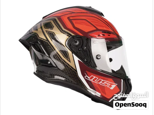 JUST1 J-GPR Instinct Fluo Light Red Carbon Full Face Helmet (ECE) - 680026