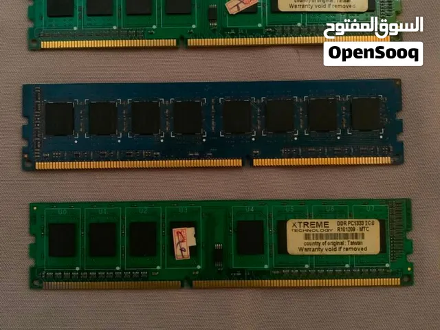 للبيع ... رامات DDR3 PC اثنين رامات فئة 2GB مواصفاتهم : استخدام نضيف واداء ممتاز Xtreme Technology