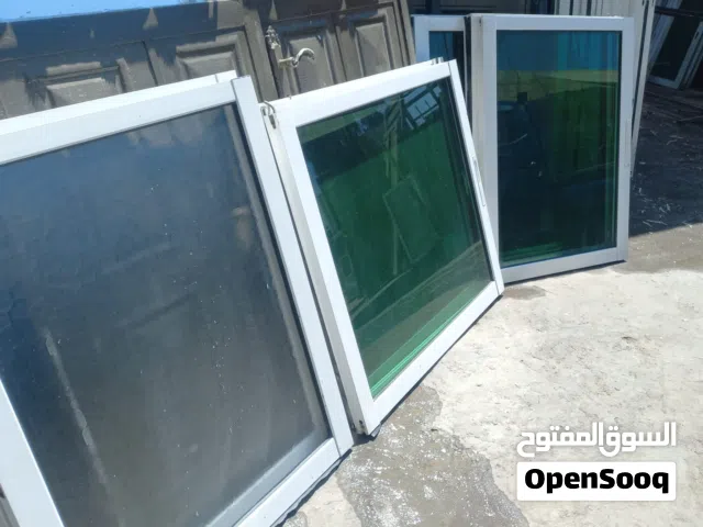شبابيك المنيوم بحال الوكاله ارتفاع  متر عرض متر ونص