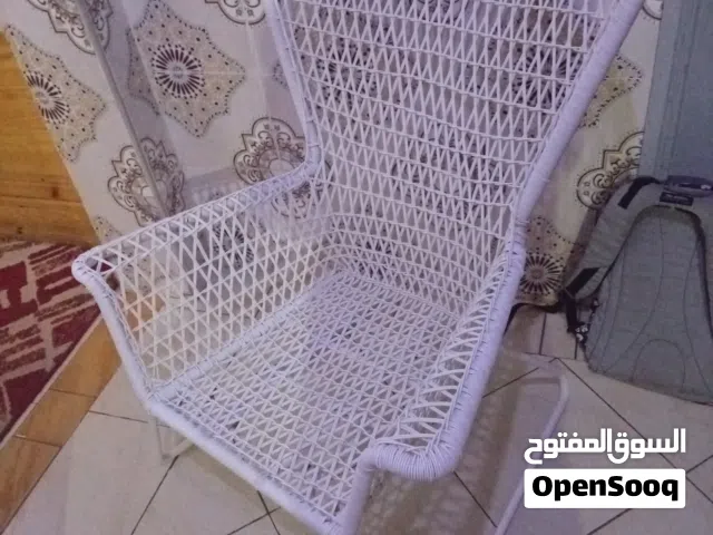 زوج كراسي من الروتان الصناعي أبيض