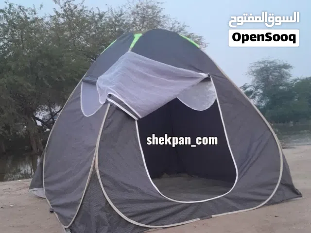 خيم للكشتات بدون تركيب كلها قطعه واحده مع الارضيه قماش مشمع ضد الماء تتصفط مع شنطه