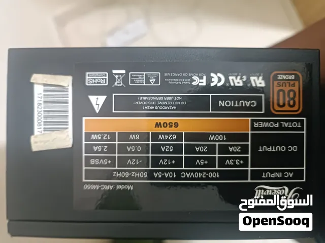 باور سبلاي 650w برونز نظيف كما موضح في الصور سعره 16 تعال و نتفق على السعر و قابل للتفاوض