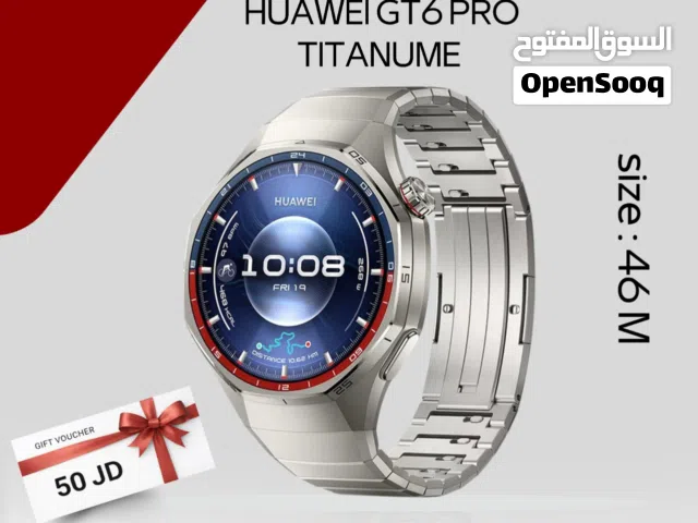 HUAWEI WATCH GT6 PRO TITANIUM ( 46M ) NEW /// ساعه هواوي جي تي 6 برو تيتانيوم مقاس 46 ملي الجديده