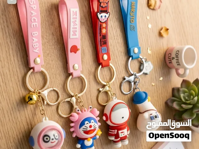 Set of 4 korean characters fancy  keychains