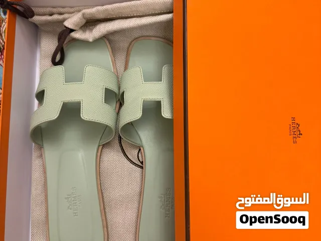 Hermès Oran Sandals – Vert Jade – Size 38