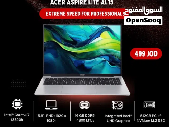 لابتوب ايسر اي 7 Laptop Acer i7 16GB Ram 512GB بافضل الاسعار