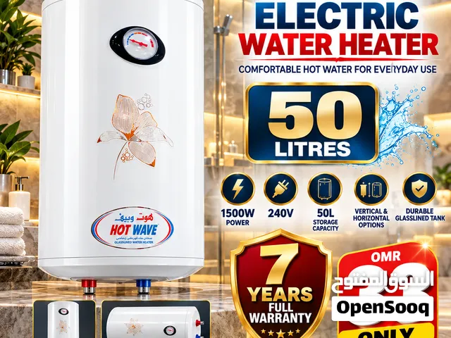 Title: HOT WAVE 50L Electric Water Heater – 7 Years Full Warranty