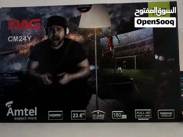 شاشه MAG CM24Y شاشه منحنيه مع كل الكوابل وفيها مدخلين مدخل HDMI ومدخل 4K طبعا الشاشه مع الكرتونه