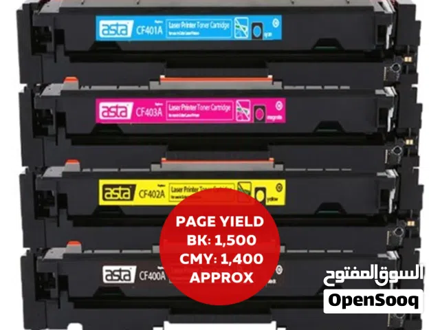 طقم حبر كامل استا CF400A/CF540A, CF401A/CF541A, CF402A/CF542A, CF403A/CF543A (201A/203A/054)