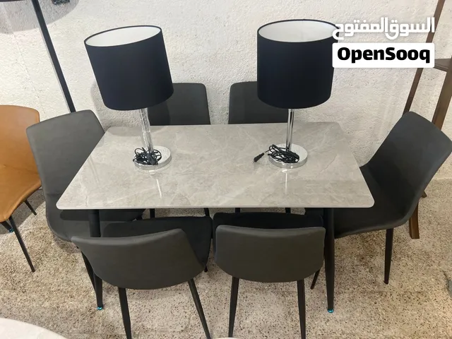 طاولة سفرة فاخرة وحدث الموديلات  طاولات طعام وجه رخام 4 و6 كراسي شامل التوصيل 150 دينار داخل عمان