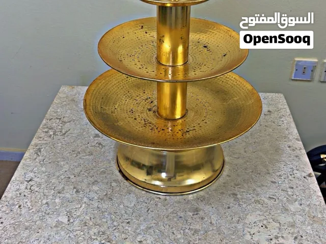 صحن فواكة ثلاث طوابق ذهبي