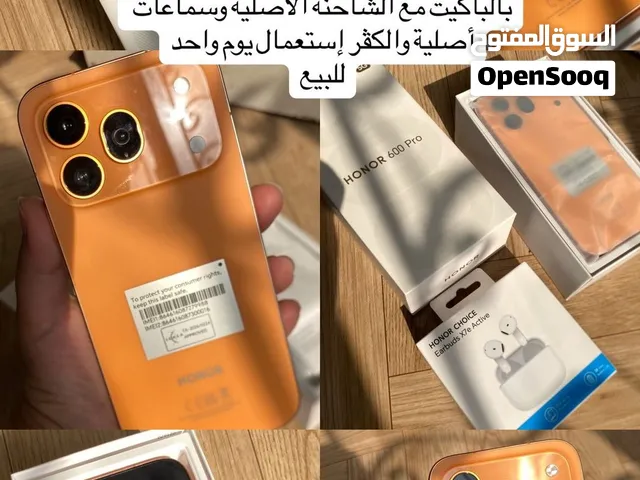 موبايل honer 600 pro ذاكرة 512GB بالباكيت مع كامل ملحقاته رايدته ب950 الف