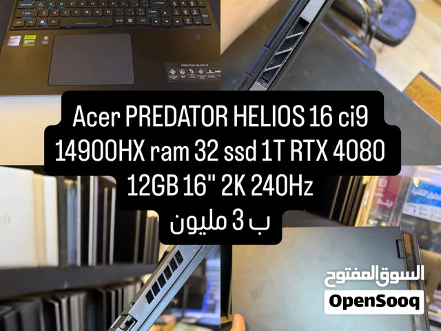 Acer ci9 14th rtx 4080 32GB DDR5