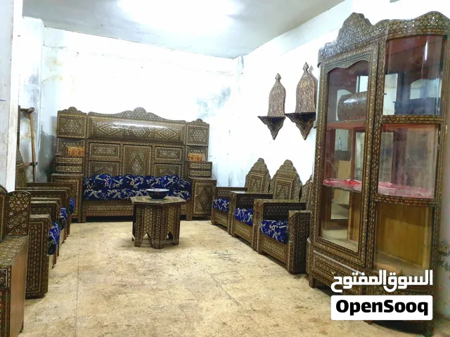 #عرض_خاص لفترة محدودة #بسعر1200$ لعشاق التميز والفخامة طقم كنبايات دمشقي موزاييك وصدف شغل يدوي