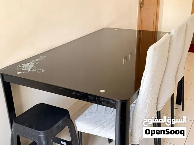 6 seater dining table with 3 chairs