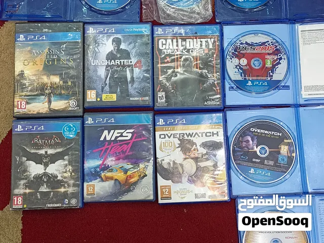 سيديهات + أدين ps4 مستعمل اصلي نخب اول