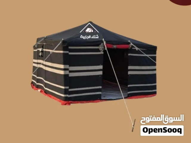 خيمة 4ف4 لون اسود مخطط ابيض جديده