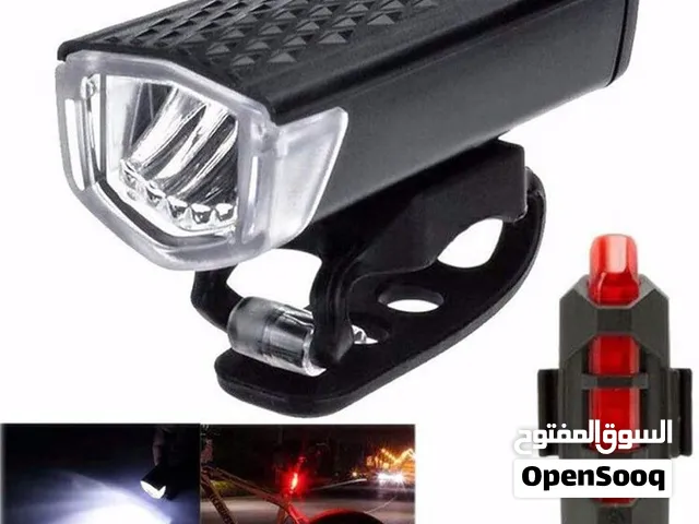 ضو امامي مع خلفي  فاخر قابل للشحن للبسكليتات usb rechargeable bicycle  headlight with tail light