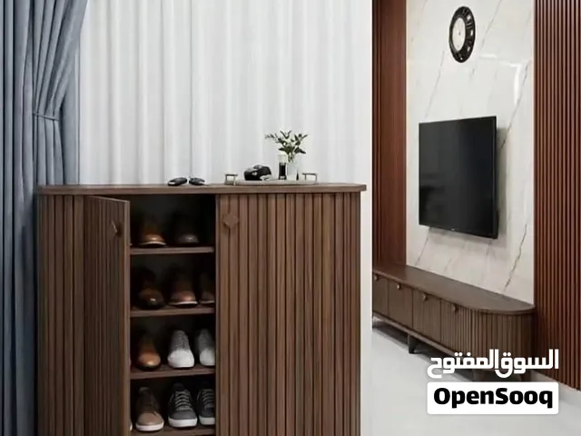 طاولات شاشة ووسط وخزائن أحذية مودرن  خشبيات وأثاث منزلي بأجمل التصاميم