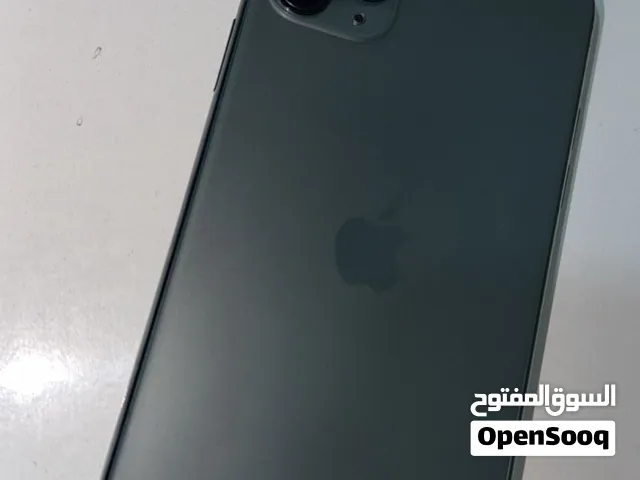 آيفون 11 برو ماكس أخضر مستعمل بسعة 256 جيجابايت مع الكرتونة والشاحن والسماعات