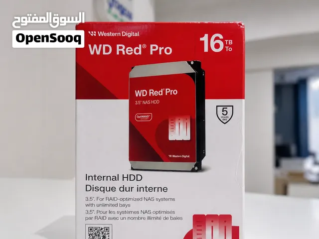 Western Digital red pro 16tb hdd sata ويسترن ديجيتال ريد برو 16 تيرا داخلي جديد متبرشم انتاج أبريل