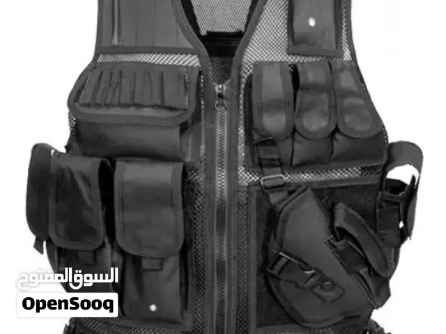سترة نسيجية احترافية Swat لون اسود كامل المواصفات تكتيكي ذات التصميم المحترف الذي يلبي كل احتياجات
