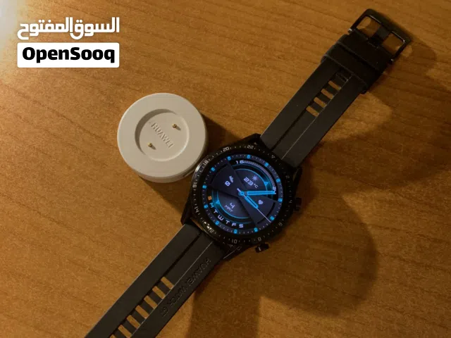 ساعة HUAWEI GT 2 بتصميم أنيق وجذاب بالحزام الأسود الفخم ((السعر قابل للتفاوض))