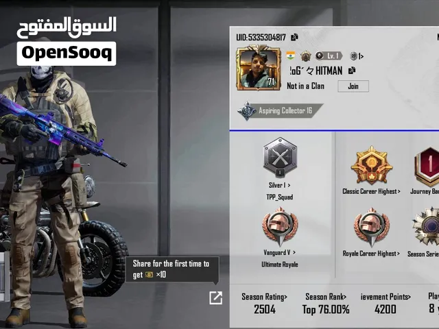 8 year old PUBG account for Sale