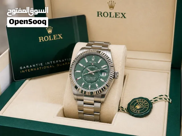 Rolex Sky-Dweller 2024 with the highly desirable Mint Green dial and Oyster bracelet.
