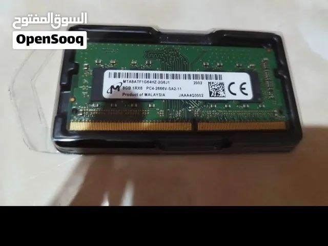 Ddr4 ram 2666 Hz 8 GB used 4 months only .....رامات لابتوب دي دي ار فور ثمانية جيجا بايت .... cruc