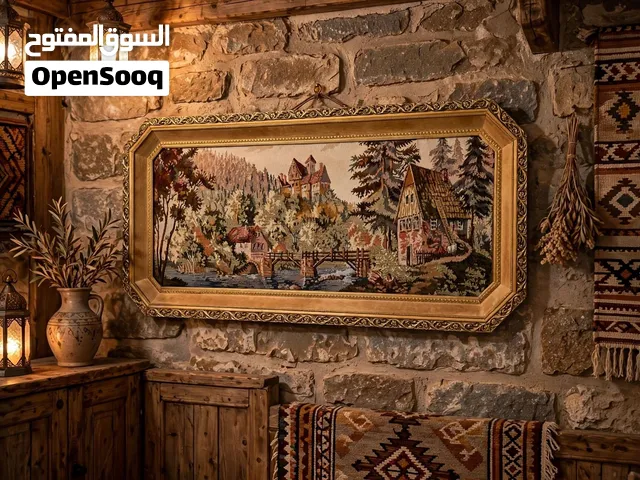 لوحه عتيقه من النسيج بحاله جيده طولها متر وعشرين وارتفاعها 80 سم سعرها 30 دينار