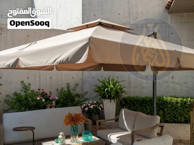 مظلة شمسية 3م * 3م مع قاعدة للحدائق والجلسات الخارجية