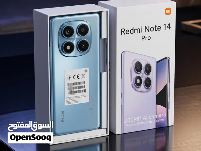 موبايل Redmi Note 14 Pro مستعمل بحالة ممتازة. ذاكرة 128/256/512GB ورام 8/12GB. متوفر توصيل.