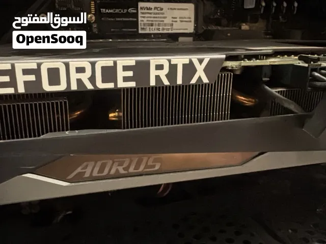 كرت شاشة للبيع نظيف 100% ومايعاني من مشاكل واستعمال بسيط RTX 3060ti AORUS 8GB
