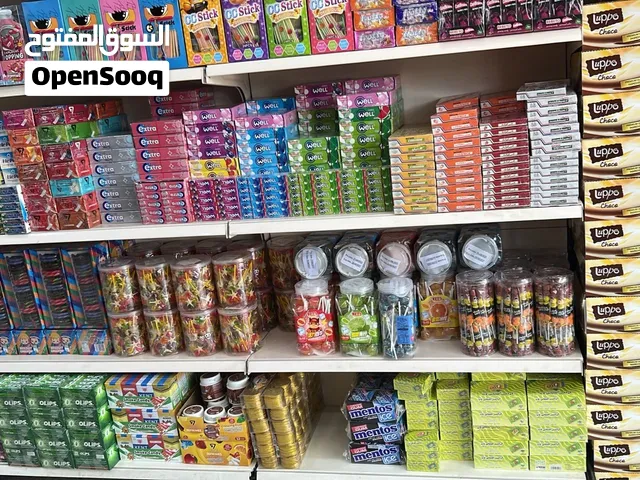 رفوف مال حلويات 60متر المتر على 4000 الف