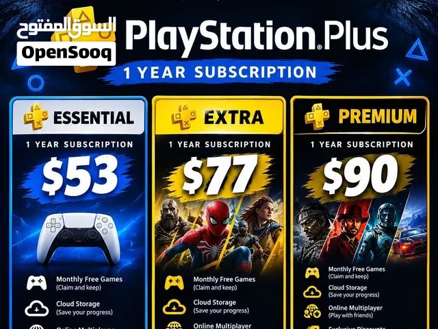 PlayStation Plus 12 months Subscriptions